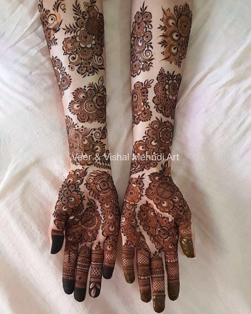 Flower Pattern Mehndi Designs
