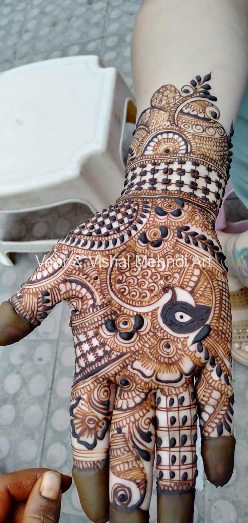 Latest easy bharma mehndi design | Simple arabic mehndi design | Full front  hand mehndi design, art - YouTube | Hand henna, Mehndi designs, Henna hand  tattoo